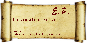 Ehrenreich Petra névjegykártya