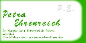 petra ehrenreich business card